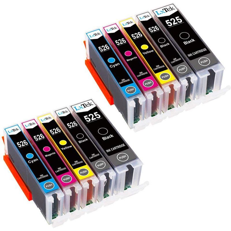 LxTek Compatible Cartouches d'encre pour Canon 525 526 PGI-525 CLI-526 pour Canon PIXMA IX6550 MX715 MX885 MX895 IP4850 IP4950 IP