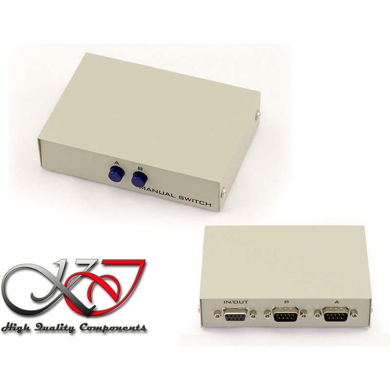 KALEA-INFORMATIQUE © - Boitier de partage Série RS232 / Switch RS-232 / 2 ports - Réversible : 2 entrées vers 1 sortie OU 1 entré