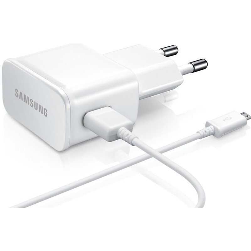 Chargeur Samsung Galaxy S Advance I9070 Charge Rapide Afc 2a Blanc + Cable 1,5 M Usb-Micro Usb