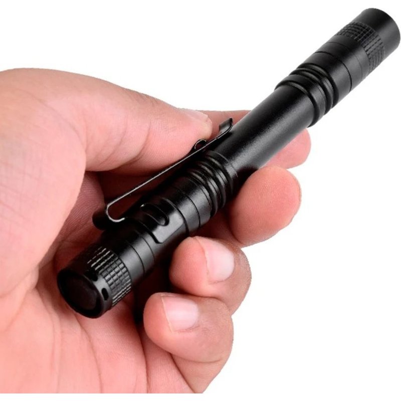 Large Mini lampe de poche portable étanche en forme de stylo, super lumineuse, accessoires et équipement de camping ""Nipseyteko
