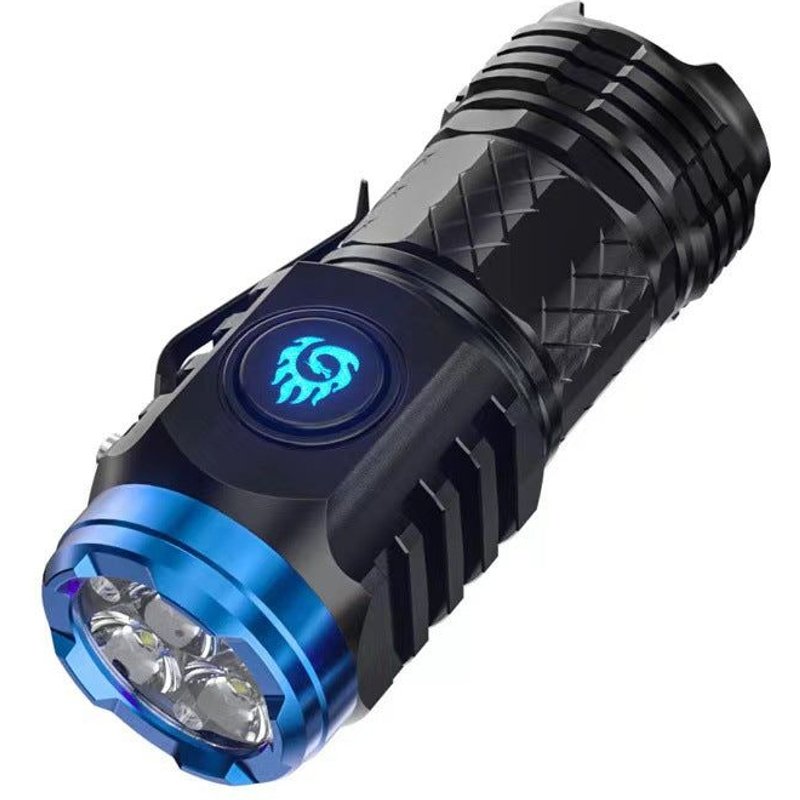 Black Mini lampe de poche Monster à trois yeux, flash super puissant ""Nipseyteko