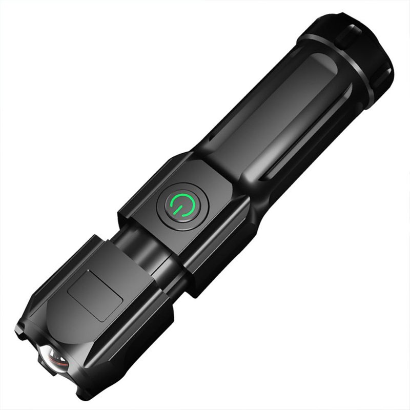Led Flashlight Lampe de bain n'aime télescopique, lampe de poche, chargement USB, petit budgétaire portable, lampe d'éclairage extérieur à longue portée, nouveau style ""Nipseyteko