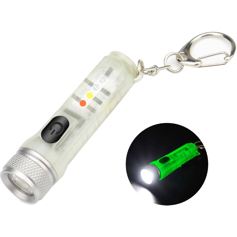 fluorescent 10PC Mini lampe de poche TYPE-C étanche et fluorescente, multifonction, charge rapide, magnétique, pour Camping, avertissement, IP66 ""Nipseyteko