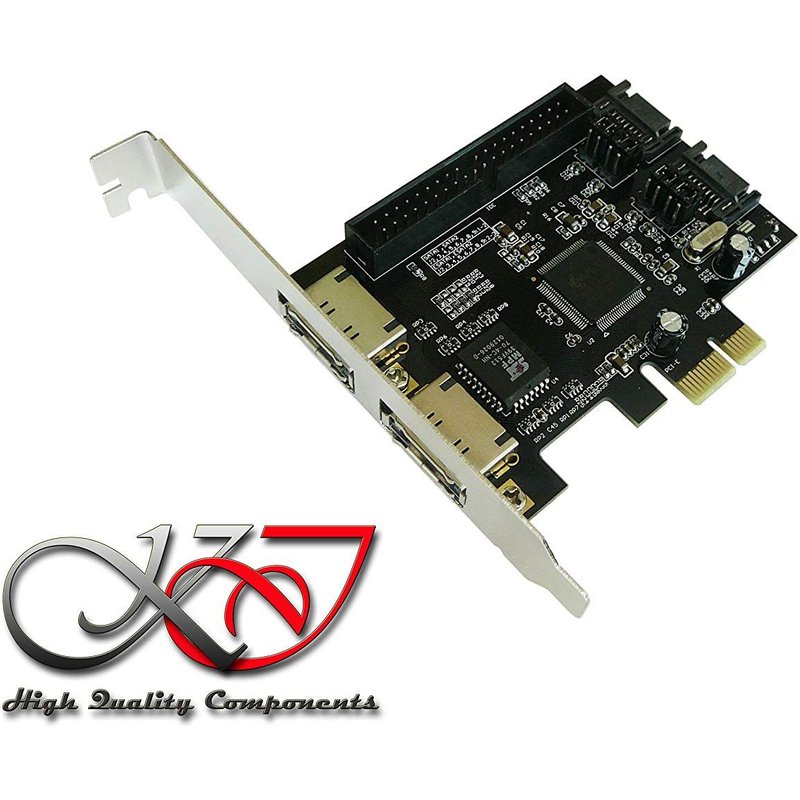 KALEA-INFORMATIQUE © - Carte Contrôleur SATA / eSATA et IDE sur port PCI EXPRESS (PCI-E) - 2x SATA (ou eSATA) + 2x ATA