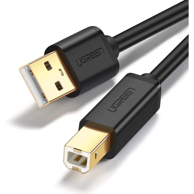 UGREEN Câble Imprimante USB 2.0 A Mâle vers USB B Mâle Cordon Imprimante Compatible avec Pixma TS3150 MG5750 Envy 4520 deskjet 36