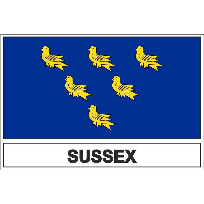 Autocollant Sticker Drapeau Royaume Uni Sussex