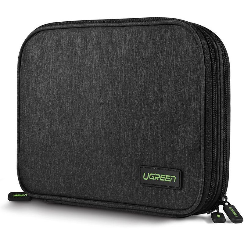 UGREEN Sac Rangement de Câbles Housse de Protection Accessoires Électroniques Antichoc Sacoche avec Double Zips pour Téléphone, i