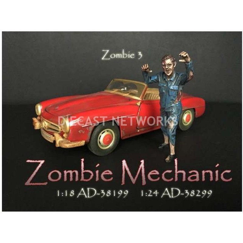 American Diorama 1/18 - Figurines Zombie Mechanic 3 - 38199-American Diorama