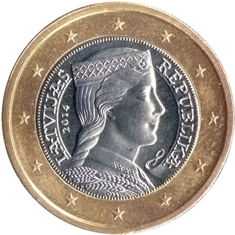 1€ Lettonie 2014