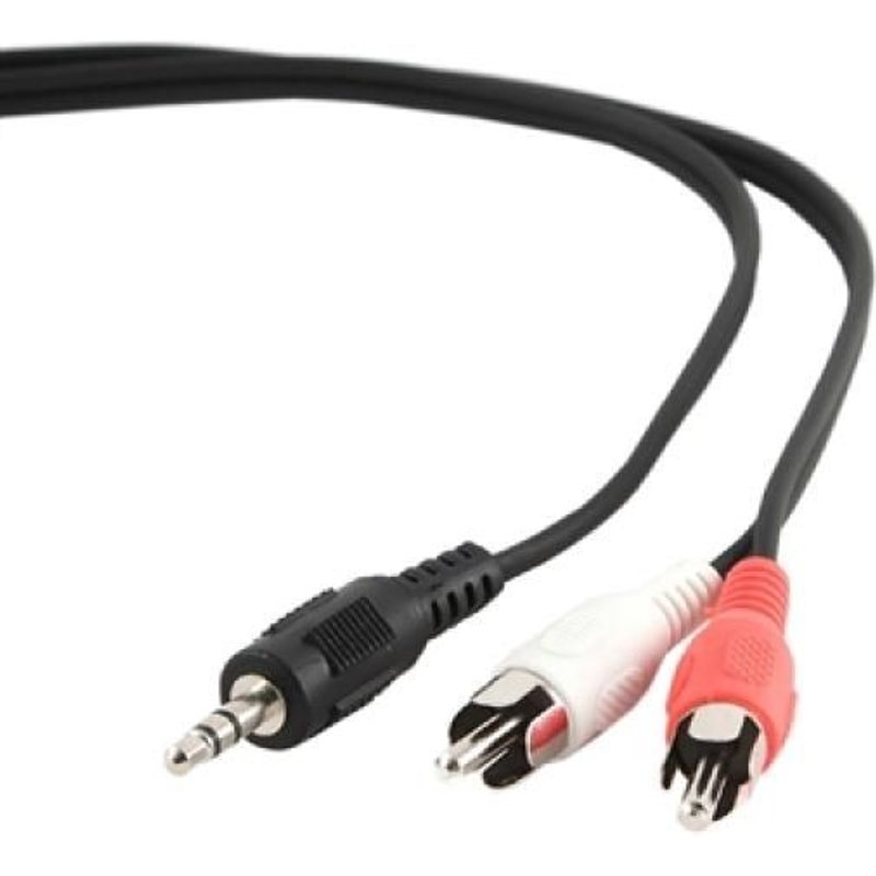 Gembird 0.2m, 3.5mm/2xRCA, M/M câble audio 0,2 m 3,5mm Noir, Rouge, Blanc