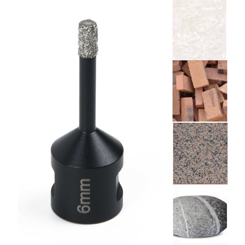 Scie Cloche Pour Porcelaine, Granit, Carrelage, Verre, Marbre, Filetage M14, 6Mm 14Mm, Diamant Sec 9109-May14A04564