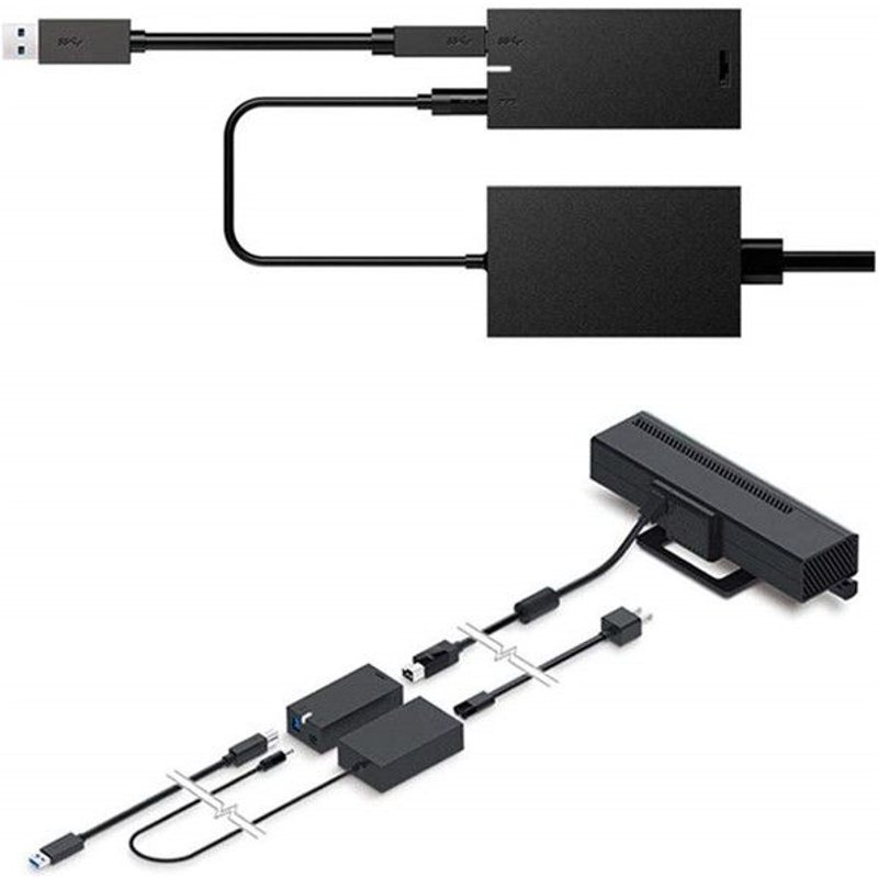 Kinect Adaptateur, USB 3.0 Adapter permettant de connecter - Le Capteur Kinect V2 Sensor avec Xbox One S, Xbox One X et Windows 8, 8.1, 10 PC