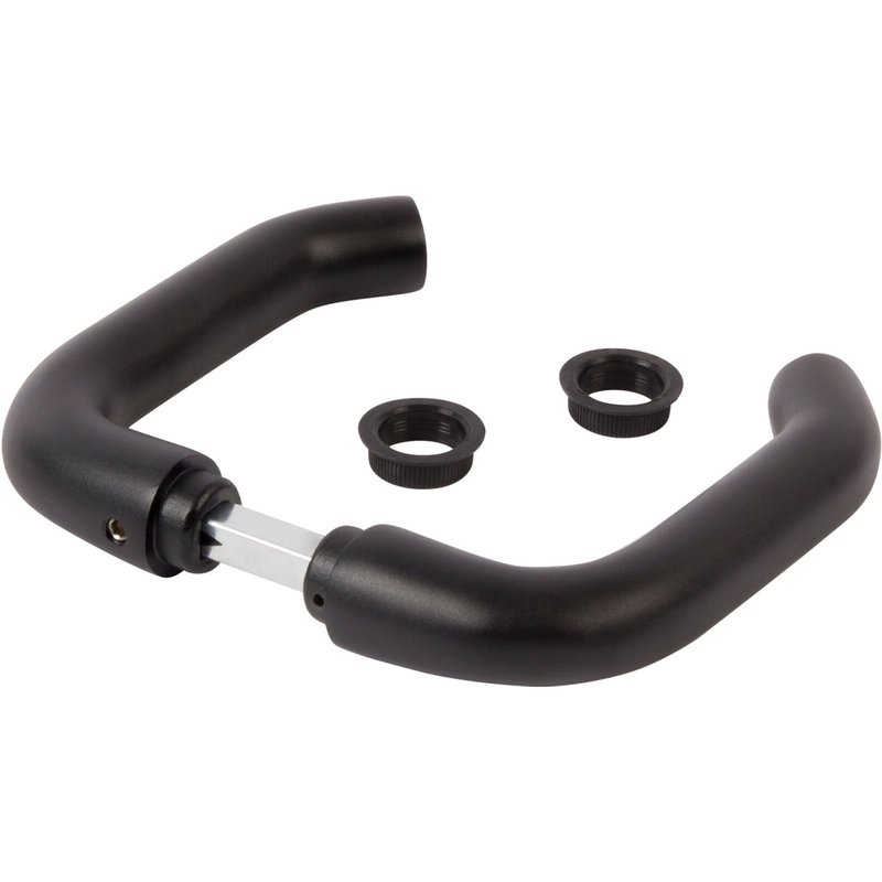 Béquille double carré 8x120mm aluminium noir - LOCINOX - P00002052