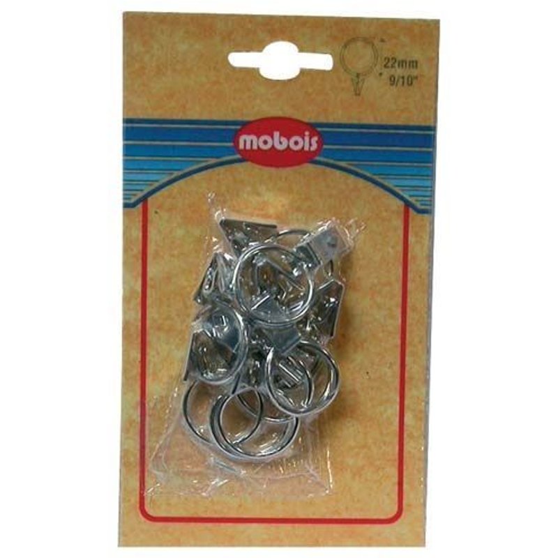 Anneau pince d.22 nickelé x 10 par blister