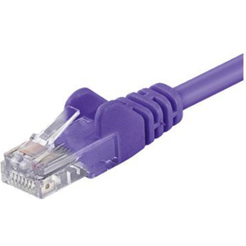 goobay - Câble réseau - RJ-45 (M) pour RJ-45 (M) - 50 cm - UTP - CAT 5e - moulé, sans crochet - violet