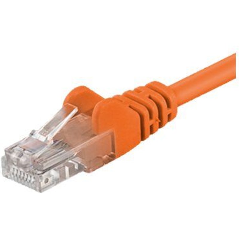 goobay - Câble réseau - RJ-45 (M) pour RJ-45 (M) - 50 cm - UTP - CAT 5e - moulé, sans crochet - orange
