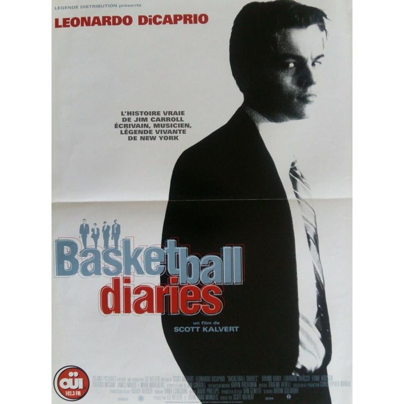 Basketball Diaries - Affiche Originale De Cinéma - Format 40x60 Cm - Un Film De Scott Kalvert Avec Leonardo Dicaprio, Lorraine Bracco, Mark Wahlberg, James Madio, Ernie Hudson, The - Année 1995