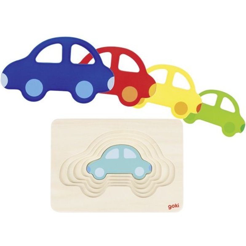 Goki 57485 Puzzle En Bois À 5 Couches Voiture