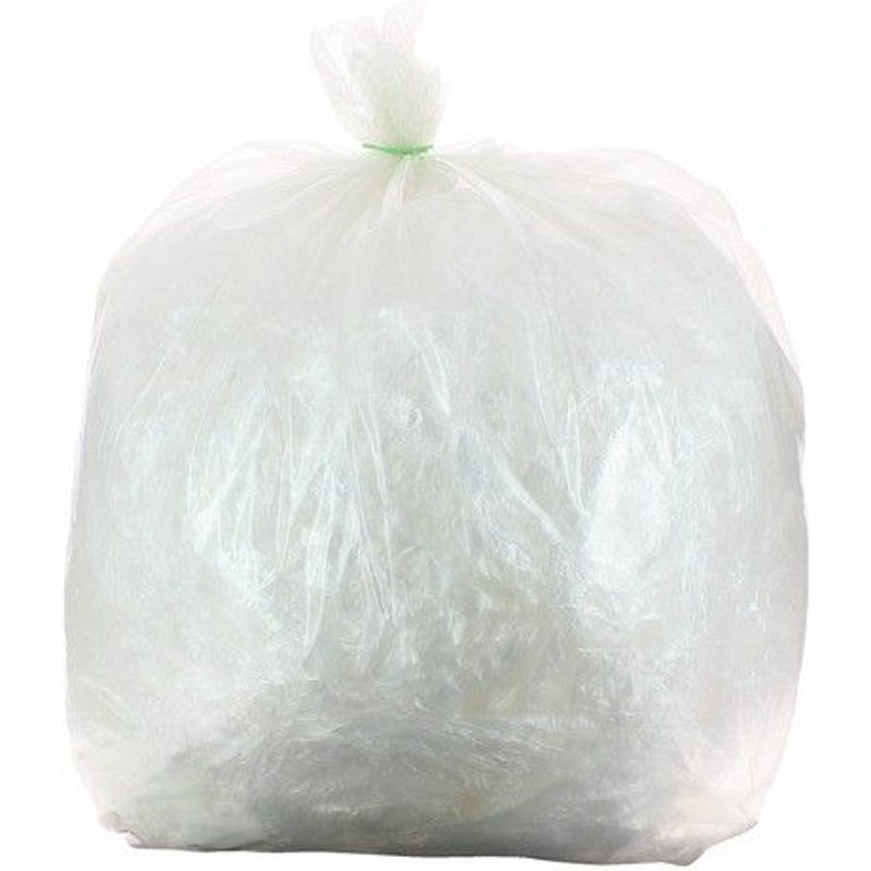 Sacs poubelle transparents 50 litres, 14 microns (x500) BRICOZOR