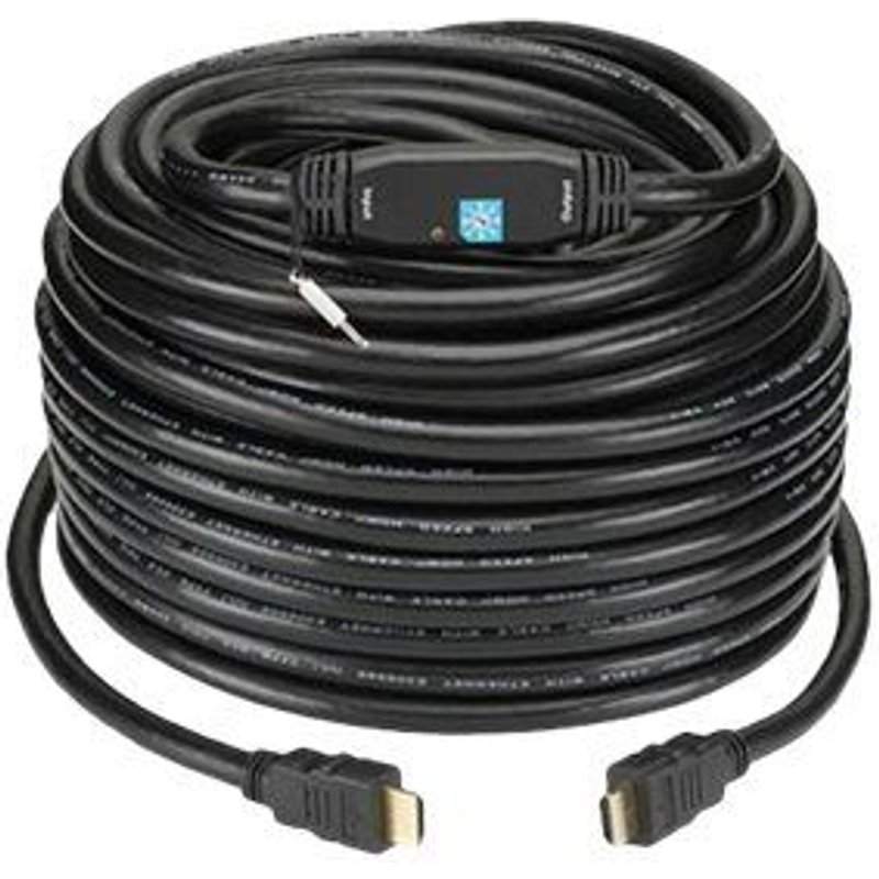 TECHly - Câble HDMI - HDMI mâle pour HDMI mâle - 25 m - double blindage - noir - démarré, moulé, support 1080p