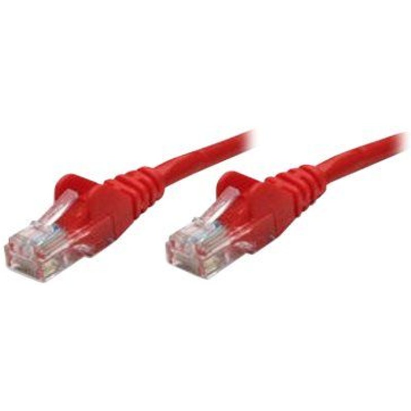 Intellinet - Cordon de raccordement - RJ-45 (M) pour RJ-45 (M) - 10 m - UTP - CAT 5e - démarré, sans crochet - rouge