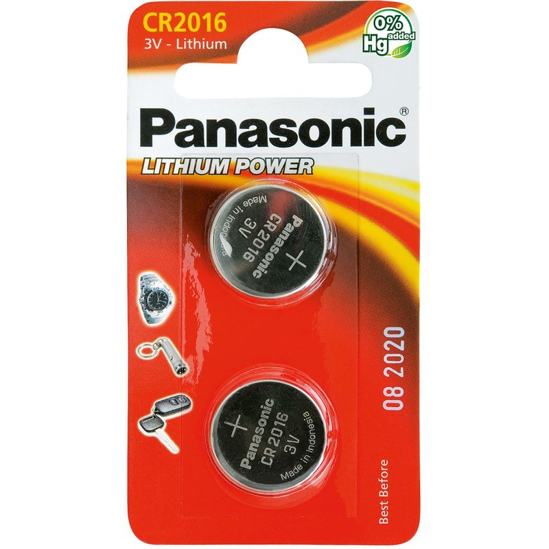 PANASONIC Lithium Knopfzelle CR-2016L/2BP