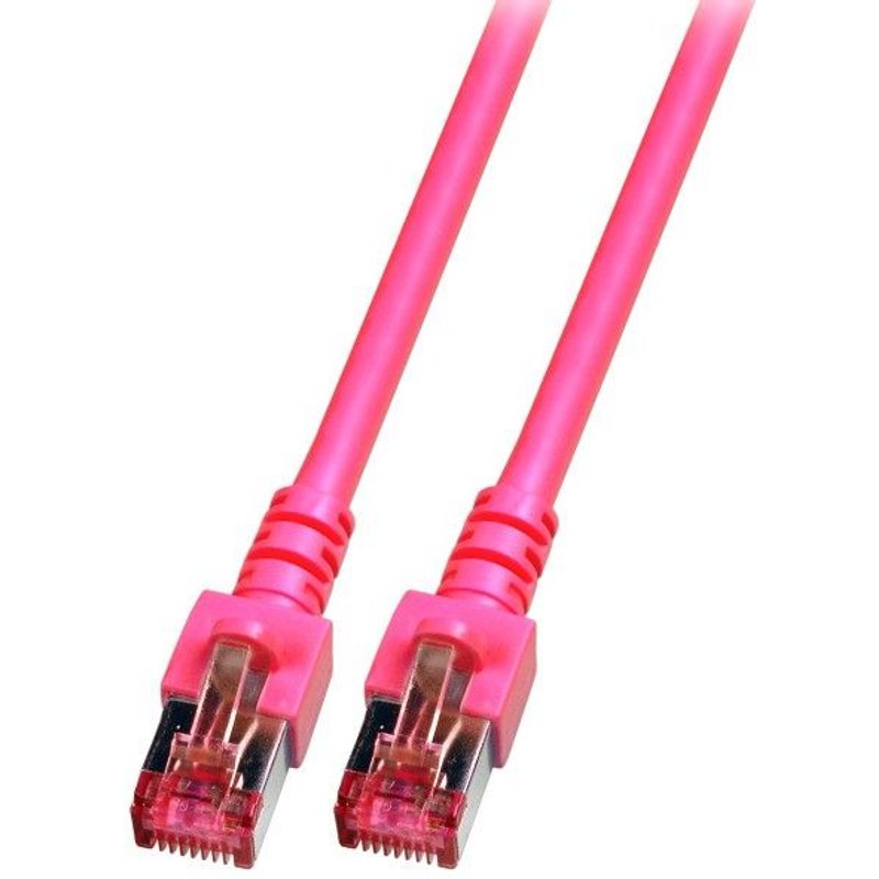 EFB-Elektronik ECOLAN - Cordon de raccordement - RJ-45 (M) pour RJ-45 (M) - 0.5 m - pairs in metal foil (PiMF) - CAT 6 - sans halogène - magenta