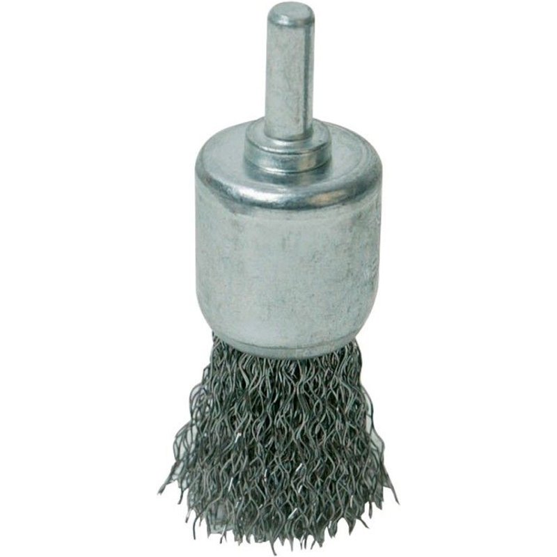 Brosse-pinceau à fils d'acier ondulés - 24 mm