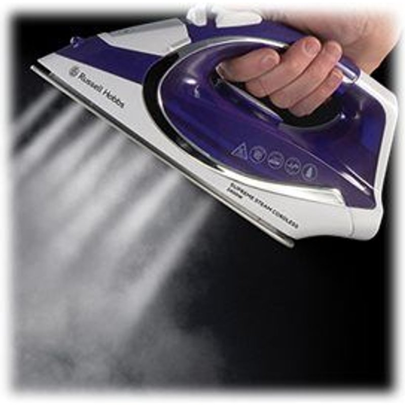 Russell Hobbs Supreme Steam 23300-56 - Fer à vapeur avec fermeture automatique - sans fil - semelle : céramique - 2400 Watt