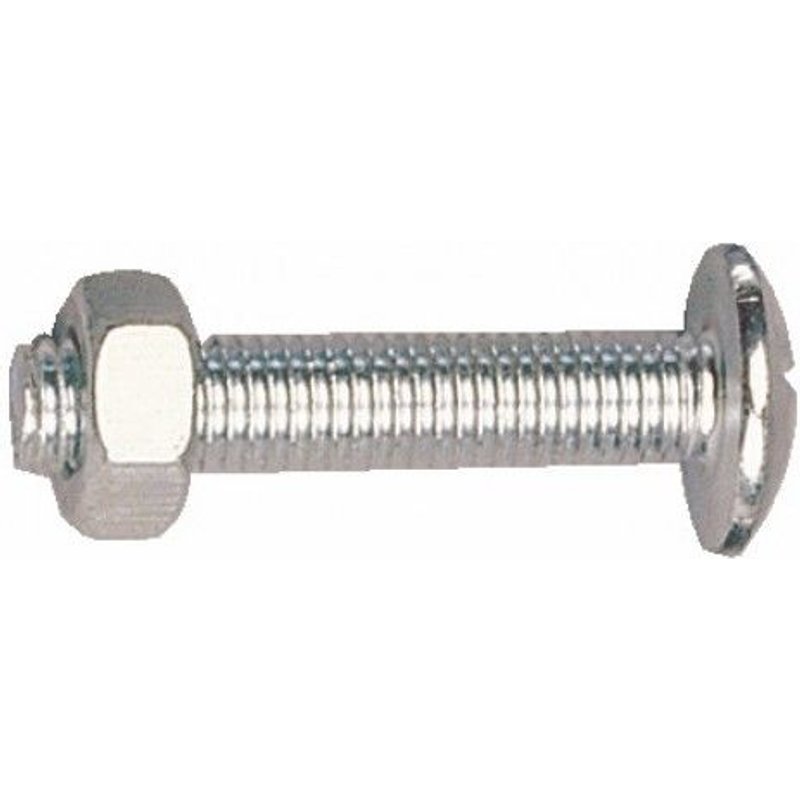 Boulons poêliers - tête ronde - filetage total - 4x35 mm - 200 pièces GFD