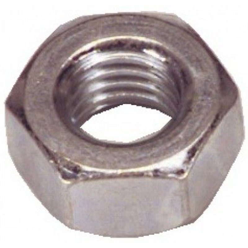 Écrous hexagonaux Hu 8 mm - acier zingué blanc - classe 8 - 200 pièces BRICOZOR