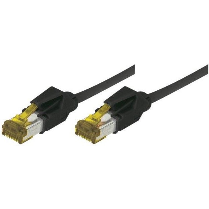Cordon RJ45 sur câble catégorie 7 S/FTP LSOH snagless noir - 15 m