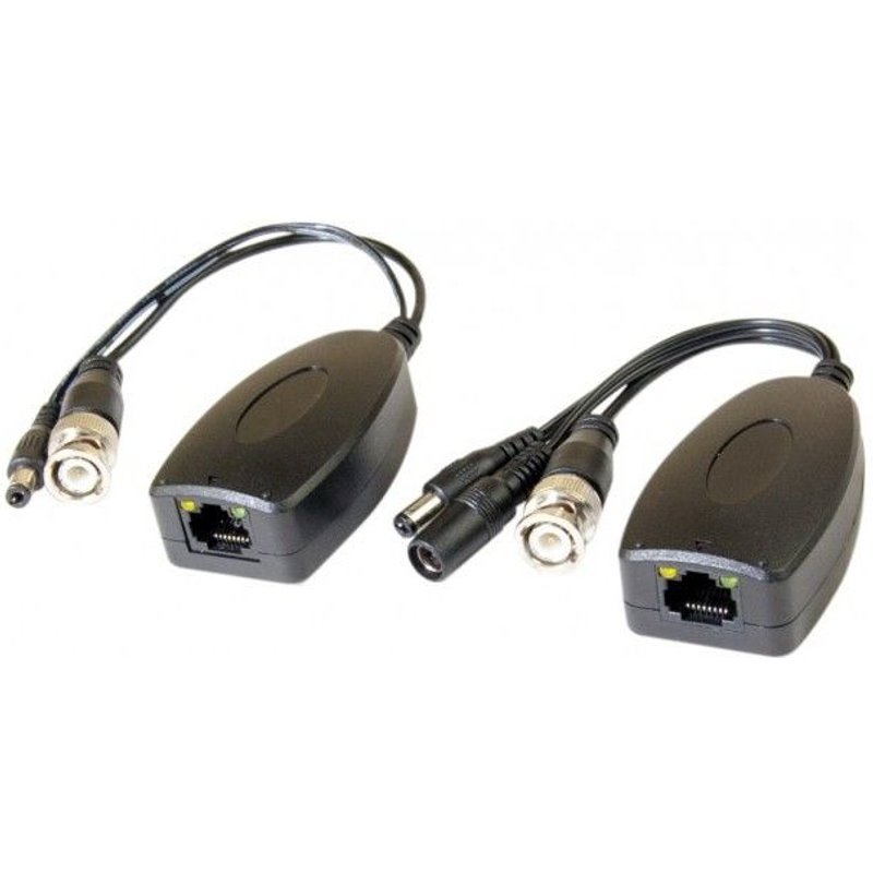 Kit balun BNC (CVBS, AHD/TVI/CVI) Full HD (2M pix) avec alim - 300M