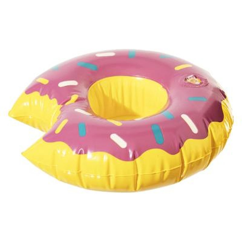 Porte Gobelet Gonflable Donut - Diam. 17 Cm - Rose