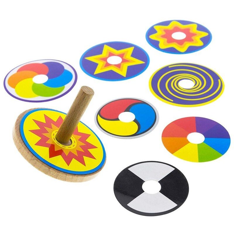 Toupie Colorée Avec 8 Cartes À Dessin Classique Beyblade Rafale Jouet Pour Enfants Jouet En Bois De Haute Qualité Drôle Gyroscope