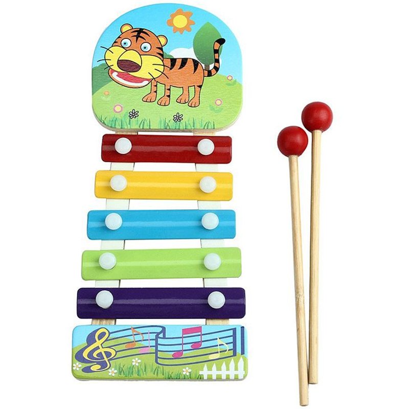 5 Tons Cinq Tons Bébé En Bois Jouet À La Main Frapper Piano Jouets Éducatifs Pour Enfants Musique Illumination Enseignement Cadeau