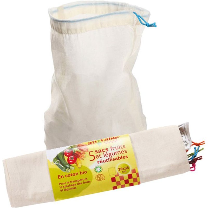 Lot De 5 Sacs À Vrac Réutilisables - L - Ah ! Table !