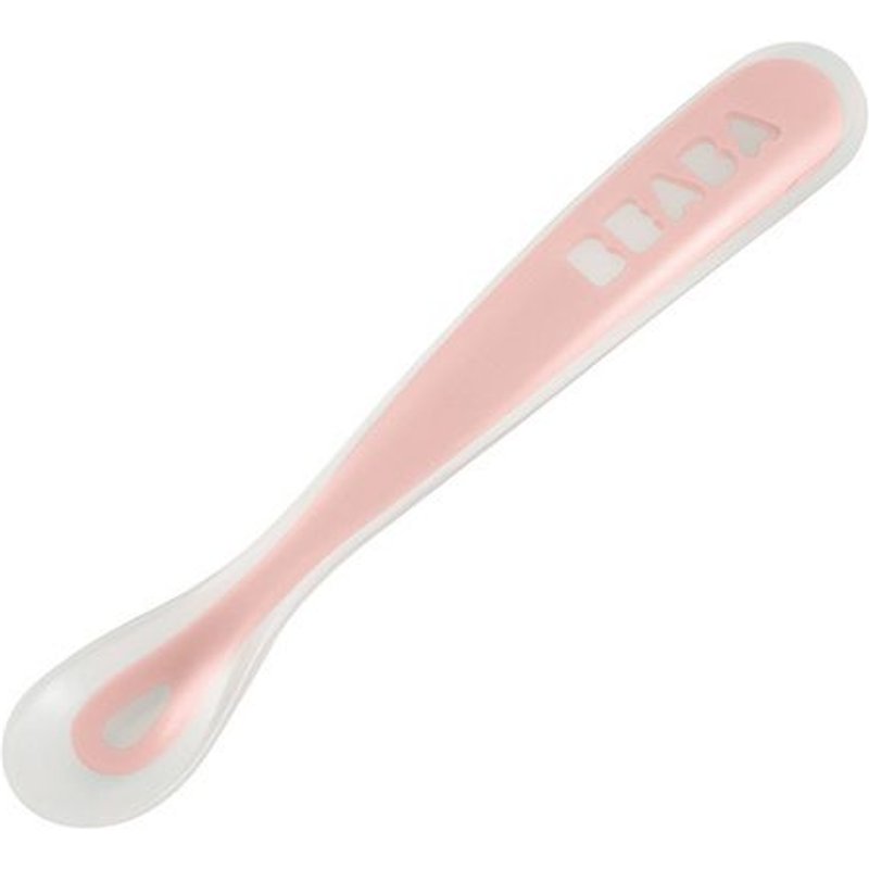 Cuillère 1er Âge Silicone - Rose