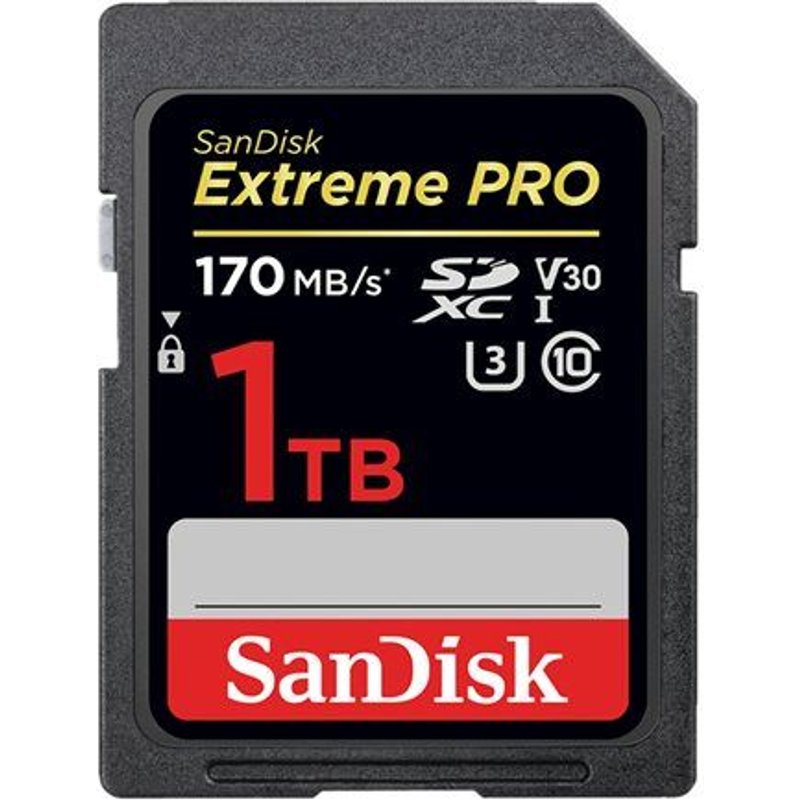 SanDisk Extreme Pro - Carte mémoire flash - 1 To - Video Class V30 / UHS-I U3 / Class10 - SDXC UHS-I