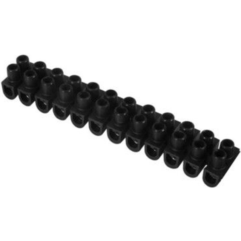 Barrette de connexion DEBFLEX 2,5mm2 noir 12 plots