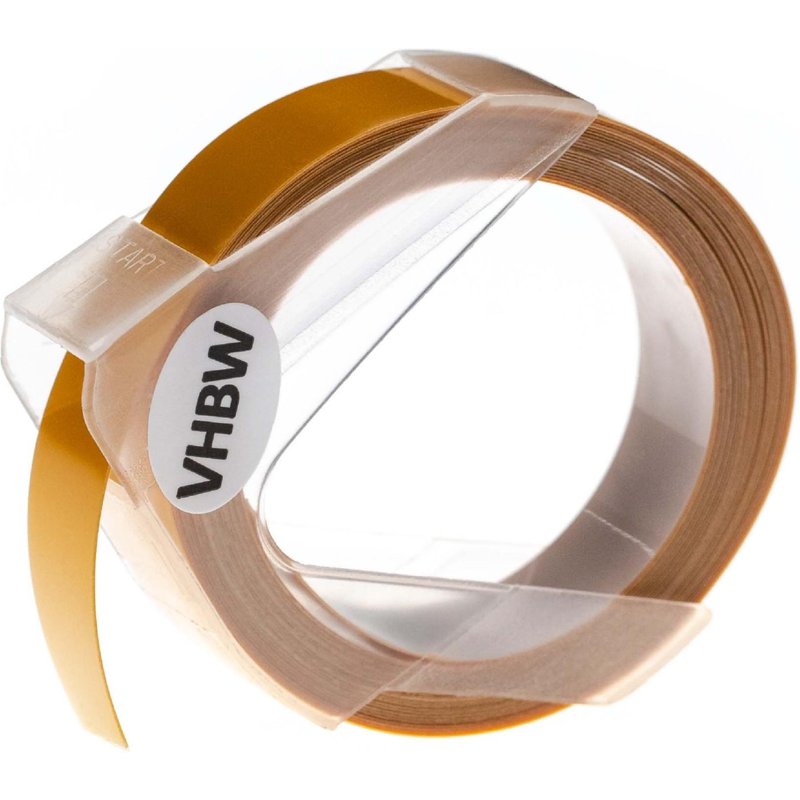 vhbw cassette cartouche ruban de marquage 3D compatible avec Dymo Rhino M1011 imprimante d'étiquette 12mm blanc sur jaune foncé
