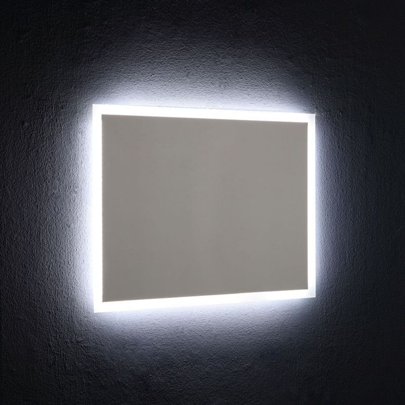 MIROIR AVEC CADRE RÉTROÉCLAIRÉ AVEC LED 80X60 CM RÉVERSIBLE