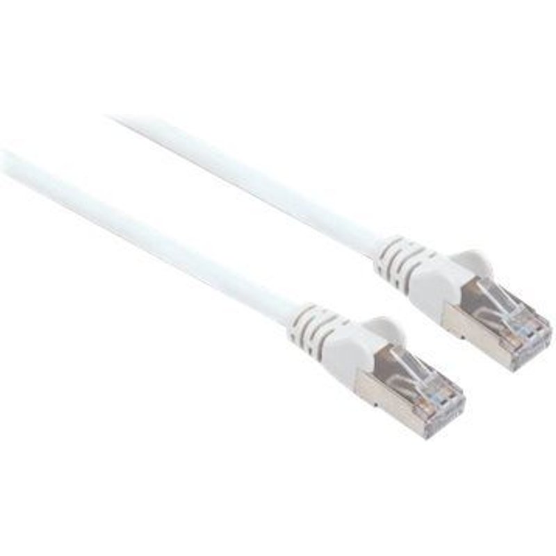 Intellinet Network Patch Cable, Cat7 Cable/Cat6A Plugs, 5m, White, Copper, S/FTP, LSOH / LSZH, PVC, RJ45, Gold Plated Contacts, Snagless, Booted, Lifetime Warranty, Polybag - Câble réseau - RJ-45...