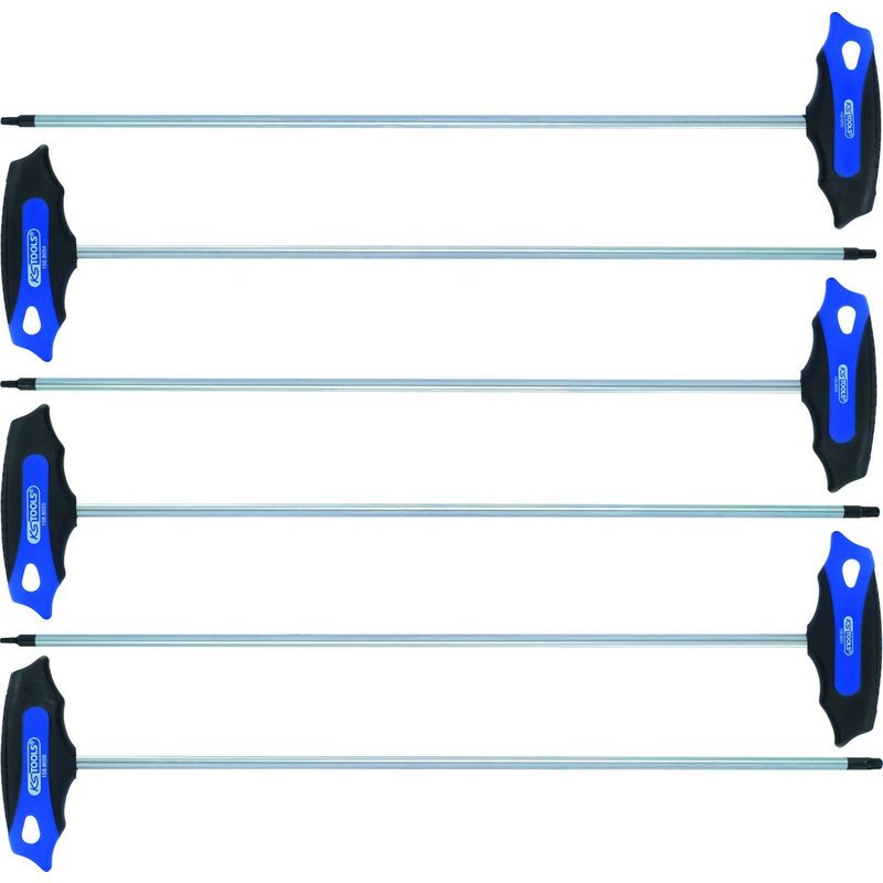 Jeu de 6 clés mâles Torx poignées en T, L.375 mm KS Tools 158.8050