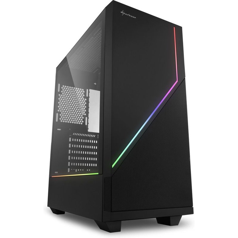 Boitier PC Moyen Tour ATX Sharkoon RGB Flow RGB avec panneau vitré - Noir