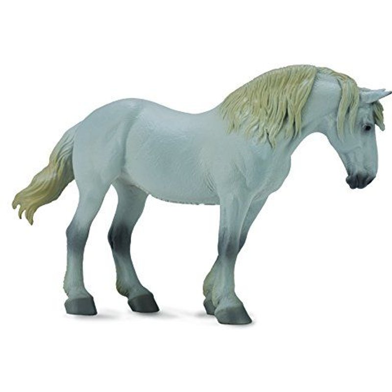 Collecta Horses Grey Percheron Mare Vinyl Toy Animal Toy
