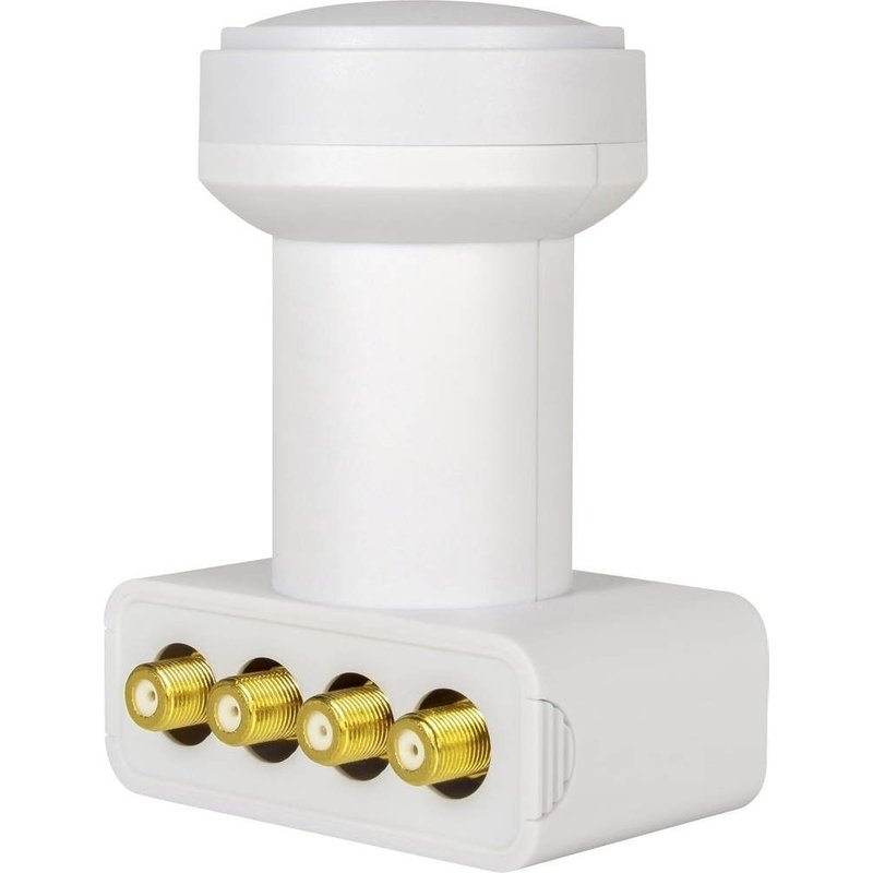 LNB quad MegaSat HD-Profi Nombre d'abonné(s) : 4 contacts de connexion dorés, résistant aux intempéries
