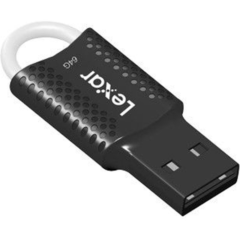 Lexar JumpDrive V40 - Clé USB - 64 Go - USB 2.0 - noir