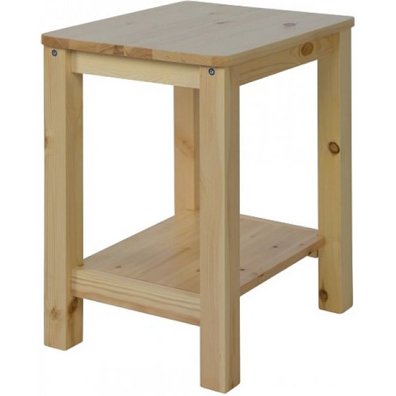 Table De Chevet En Bois Nature