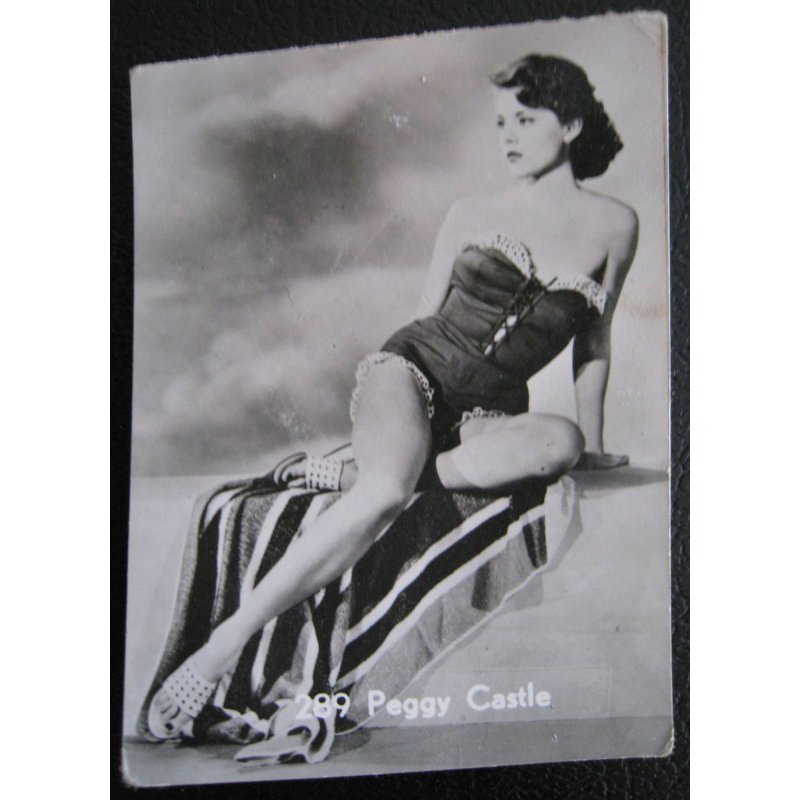 Peggy Castle (Ou Peggie Castle) (1927-1973) Photo Chromo Chewing Gum Actrice Spectacle Cinéma Vedette R.K.O.